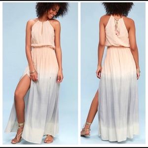 Lulus Dip Dyed Maxi Dress
